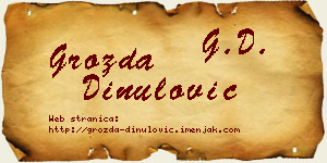 Grozda Dinulović vizit kartica